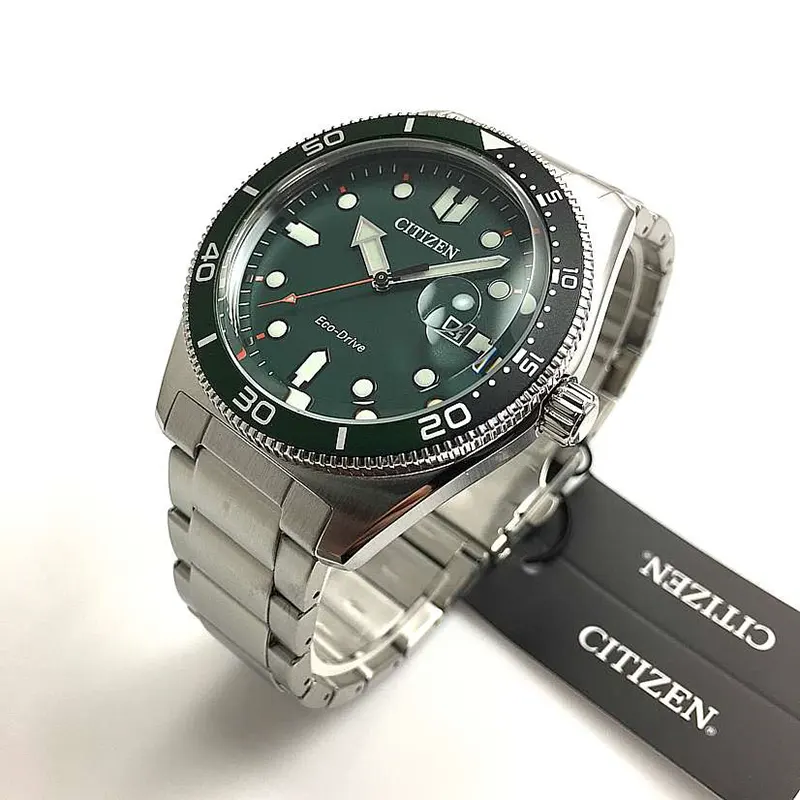 Citizen Marine Eco-Drive Green Dial Men's Watch- AW1768-80X